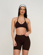 Elevate™ Sculpting Seamless Adjustable Halter Bra | Coffee