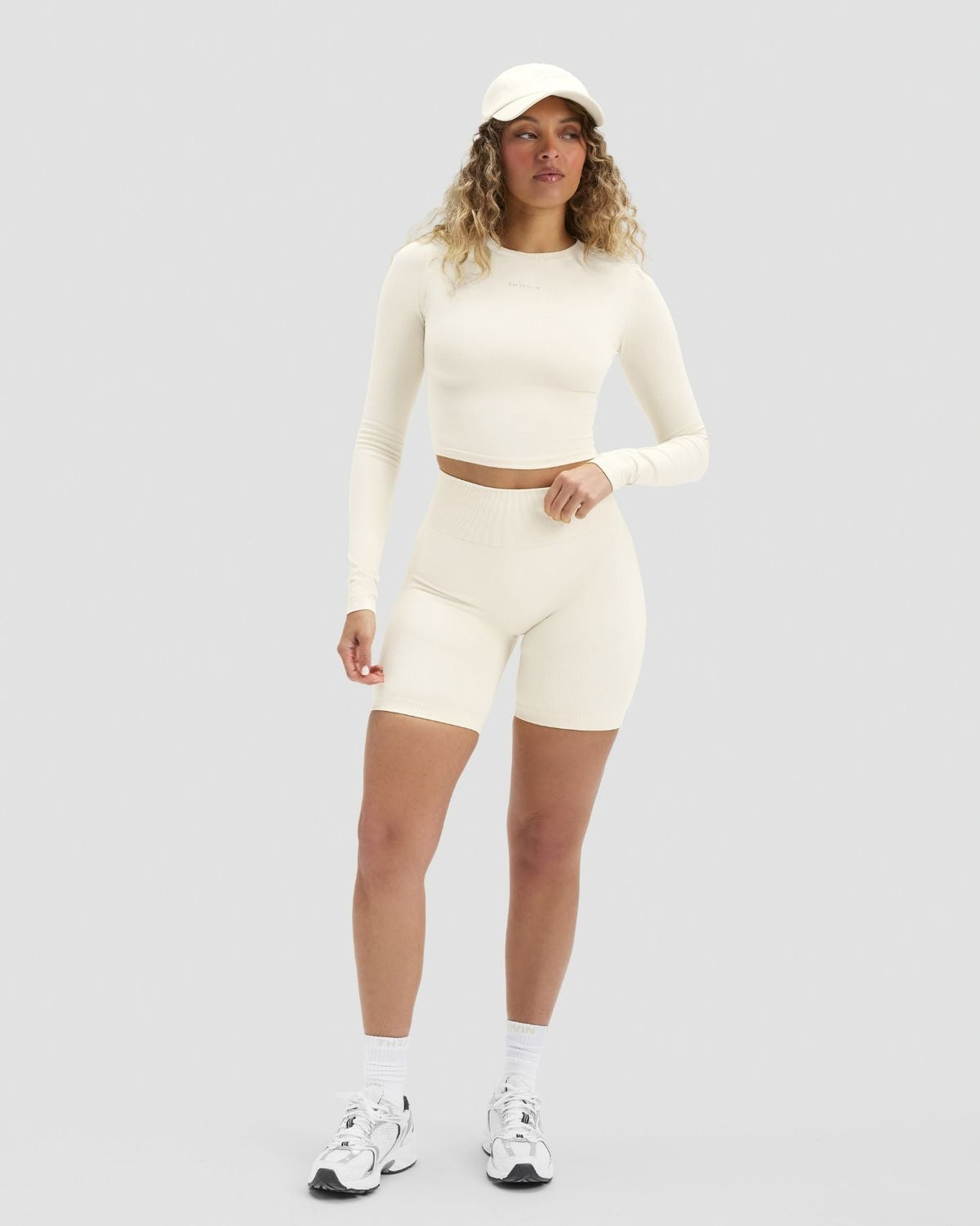 Elevate™ Sculpting High Waist Scrunch Shorts | Cream