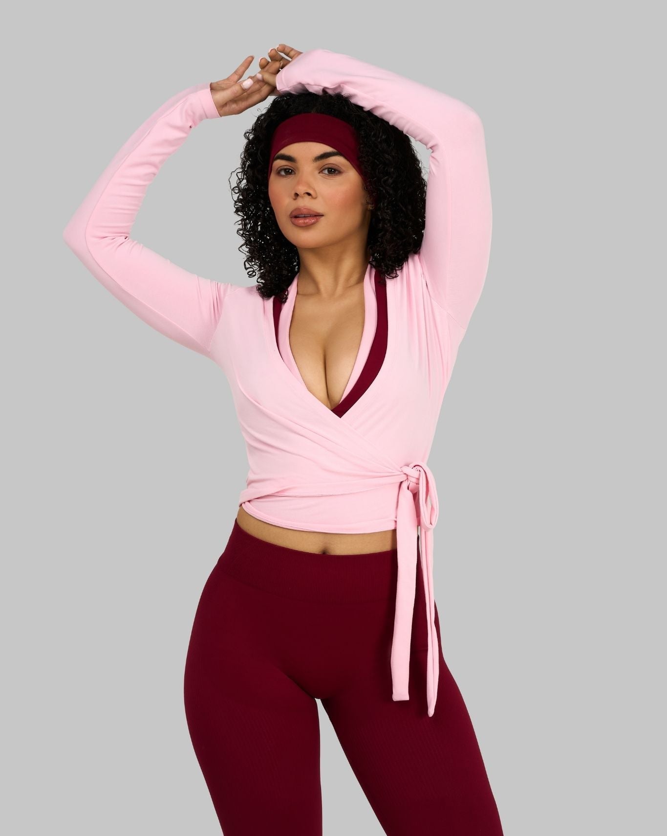 The Essential Collection Wrap Top | Cotton Pink