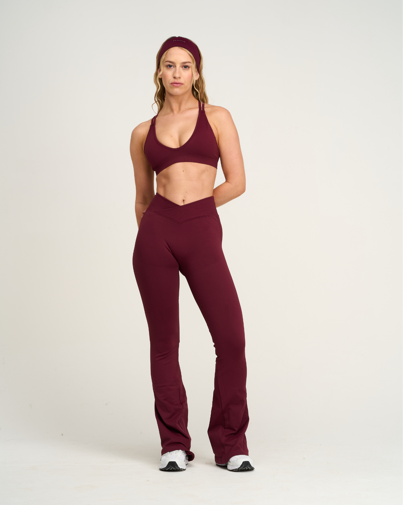 The Essential Collection Chrome Logo Headband | Merlot