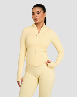 Elevate™ Compression Long Sleeve Jacket | Golden Butter