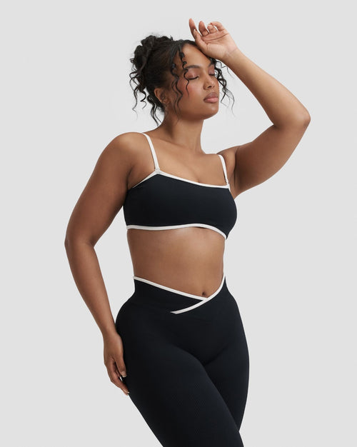 Elevate™ Outline Bandeau Bra | Night Black