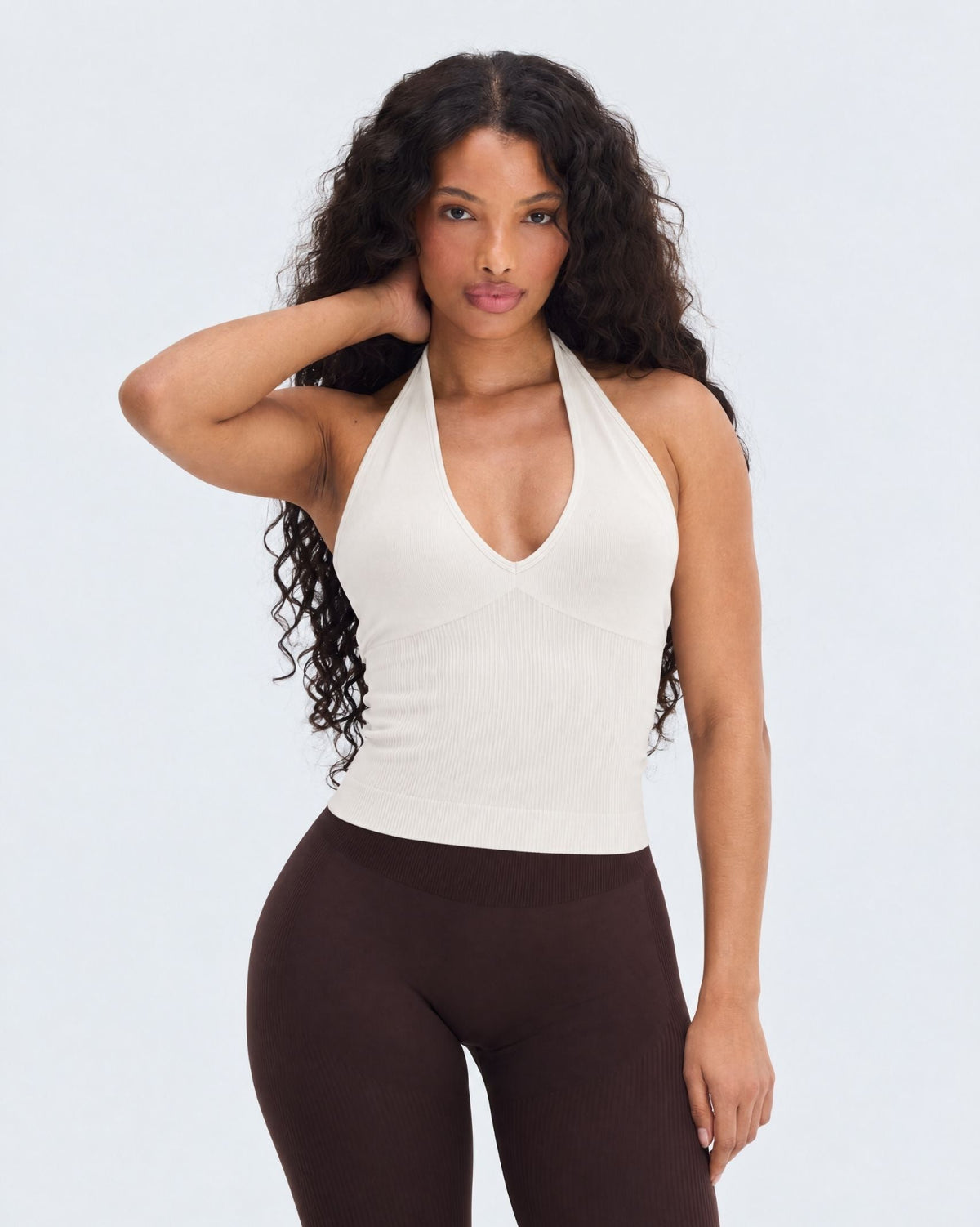 Elevate™ Sculpting Seamless Halterneck Top | White