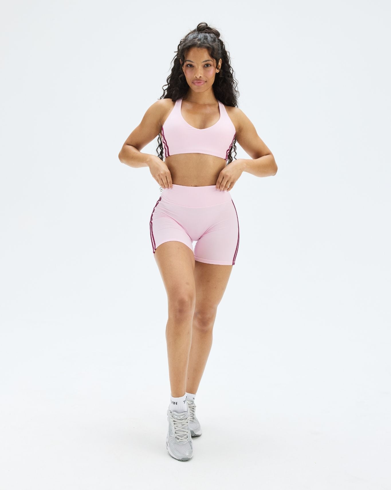 Essence Side Stripe Shorts | Cherry Blossom