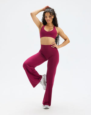 Essence Wide Leg Pants | Cherry Berry