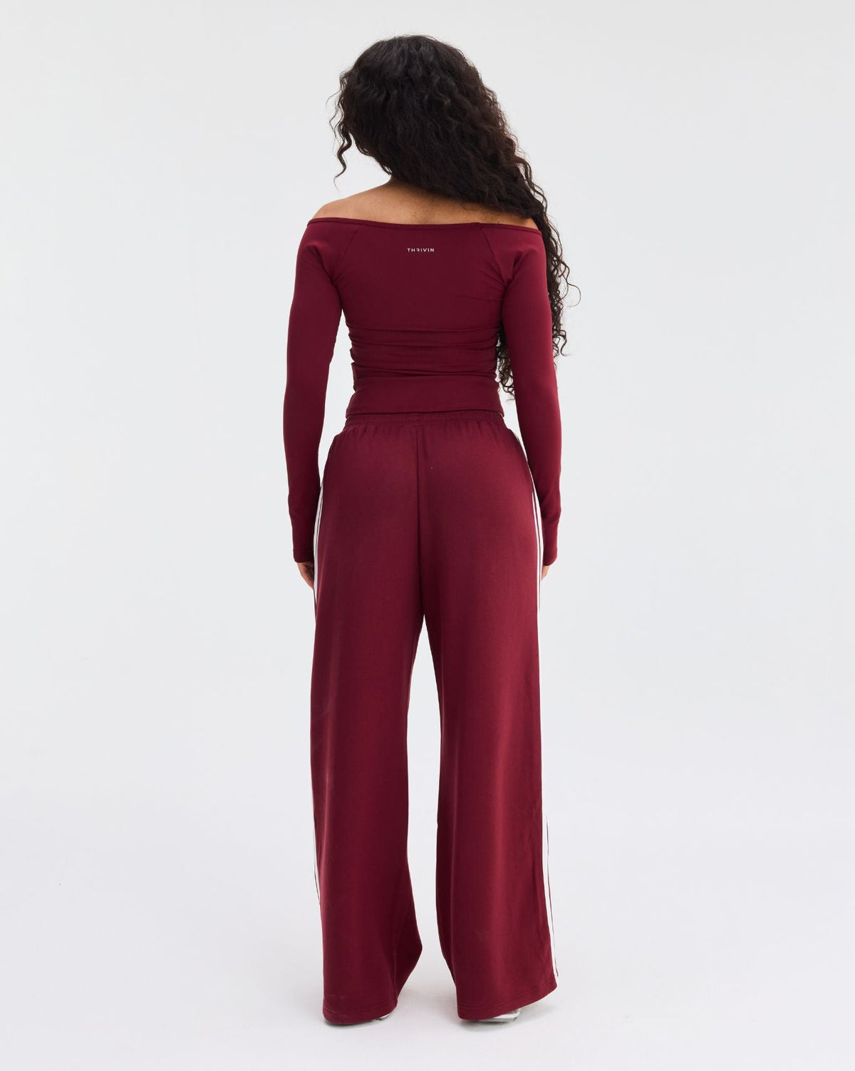 Wide Leg Striped Joggers | Fine Wine