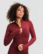 Elevate™ Compression Long Sleeve Jacket | Fine Wine