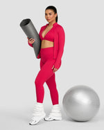 Elevate™ Compression Long Sleeve Jacket | Strawberry