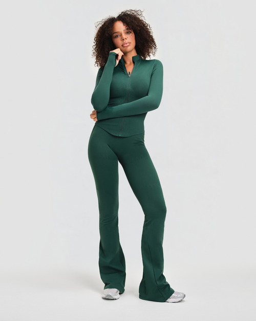 Elevate™ Compression Long Sleeve Jacket | Pine Green