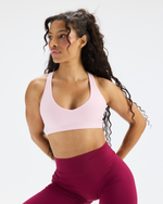 Essence Racer Back Sports Bra | Cherry Blossom