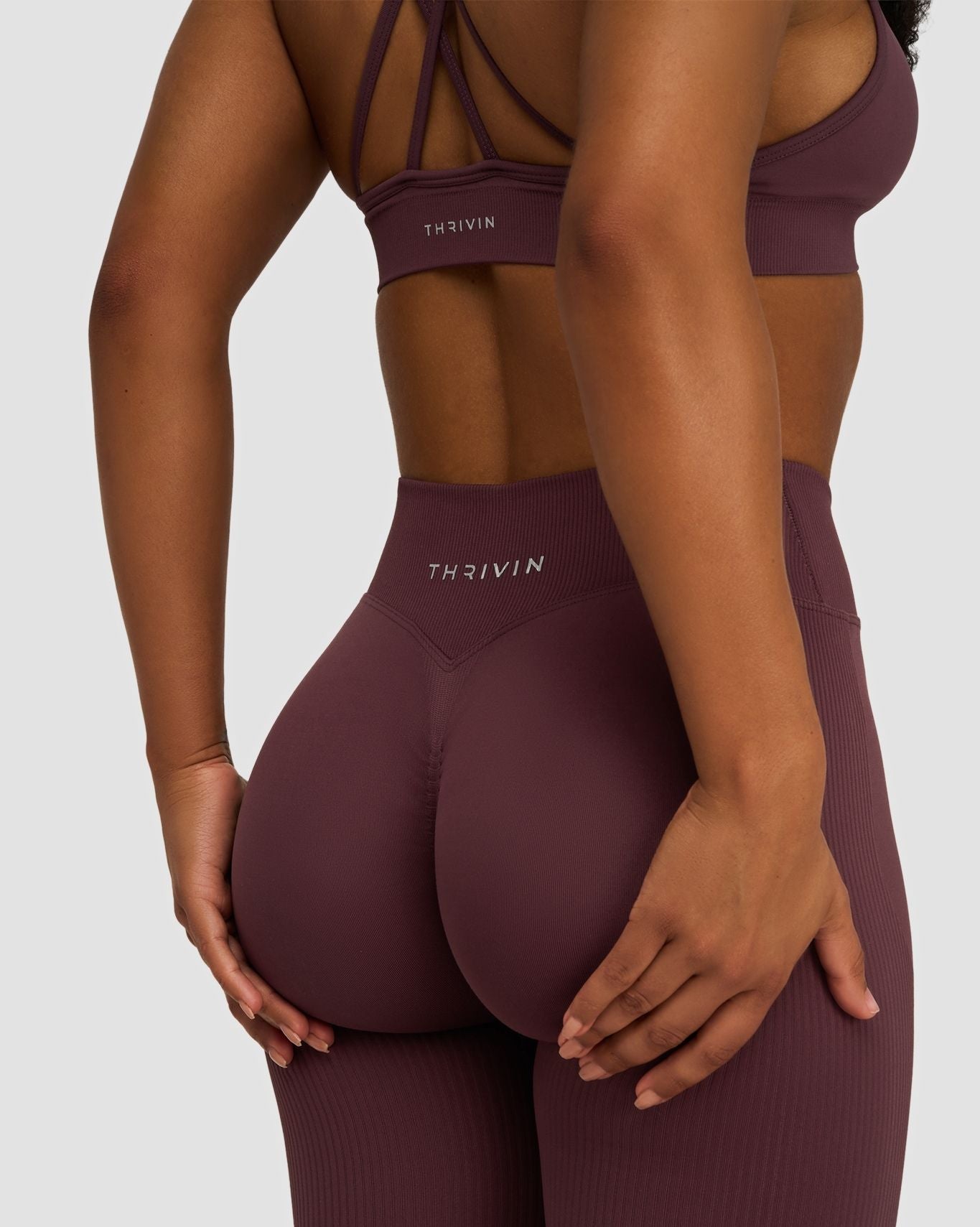 Elevate™ Sculpting Mid Waist Scrunch Leggings | Dark Mauve