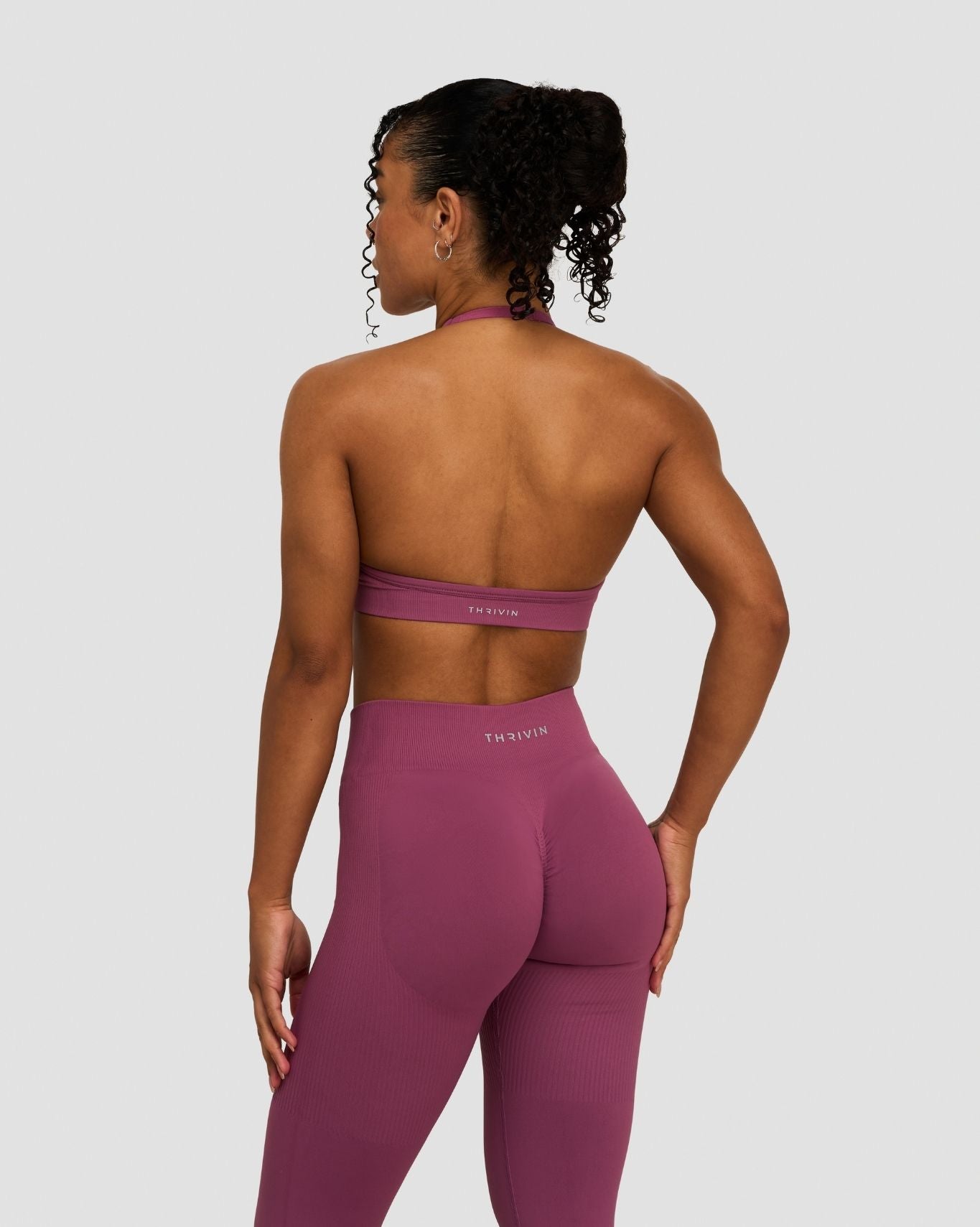 Elevate™ Sculpting Seamless Adjustable Halter Bra | Orchid Mauve