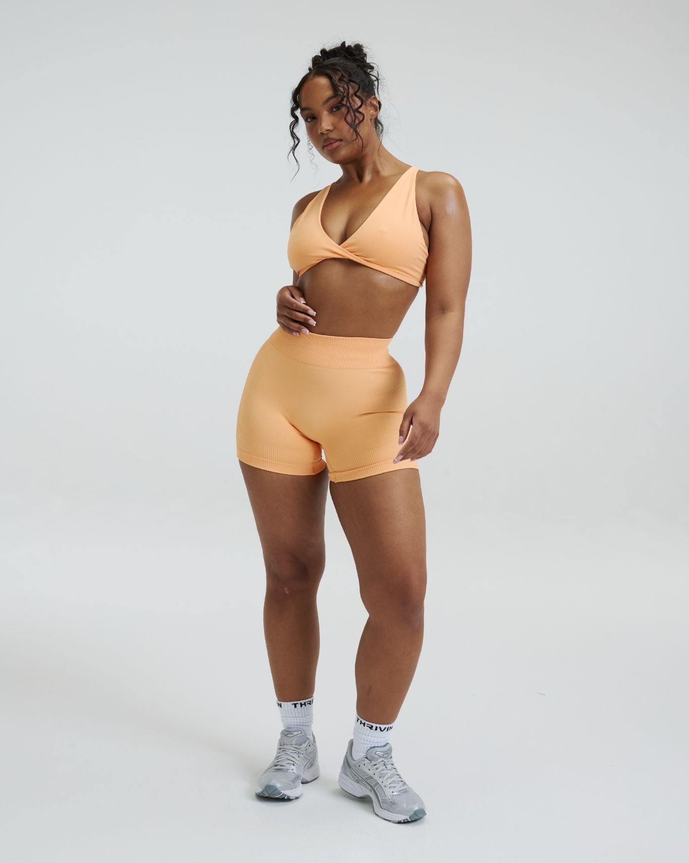 Elevate™ Sculpting Mid Waist Scrunch Shorter Shorts | Melon