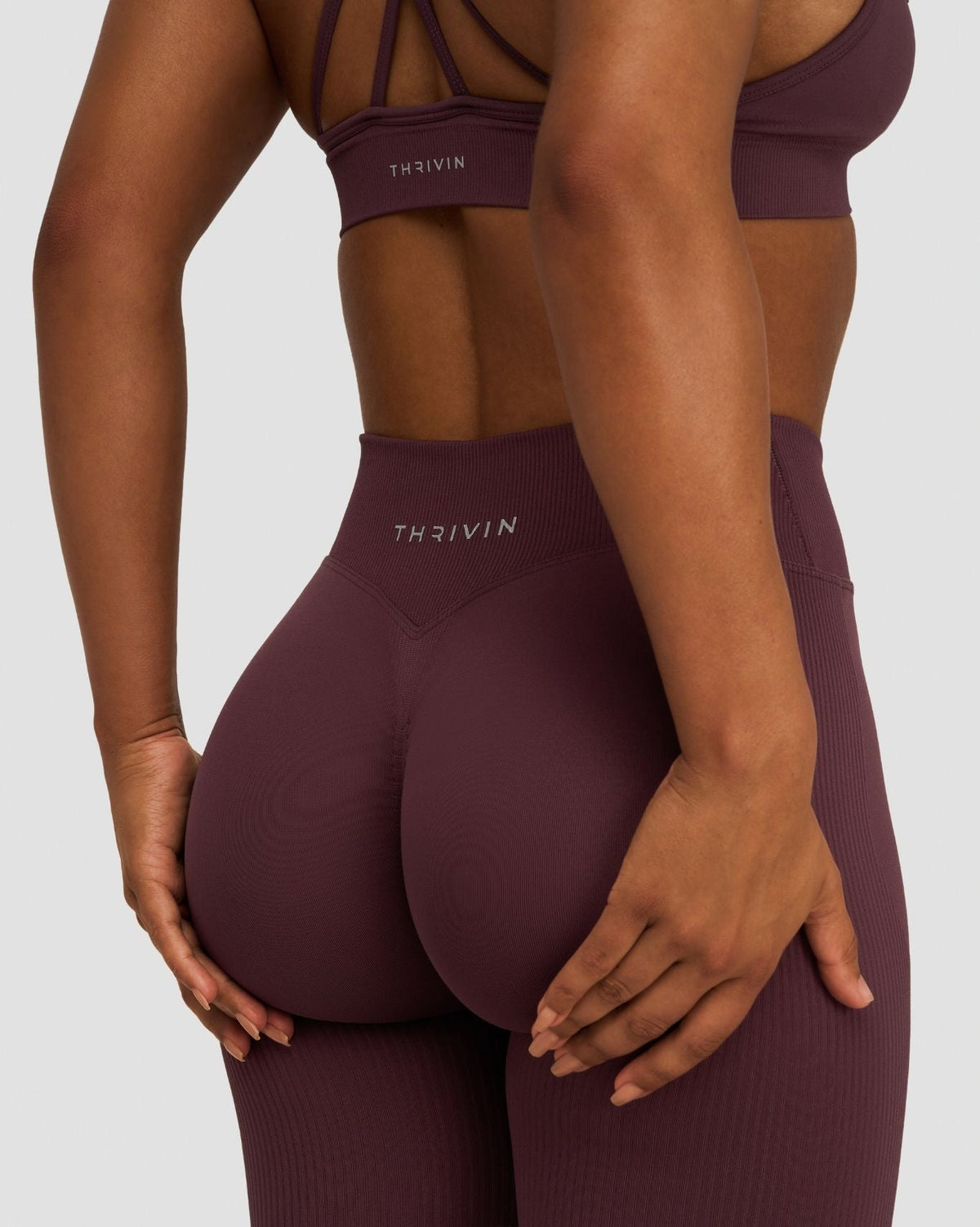 Elevate™ Sculpting Mid Waist Scrunch Leggings | Dark Mauve