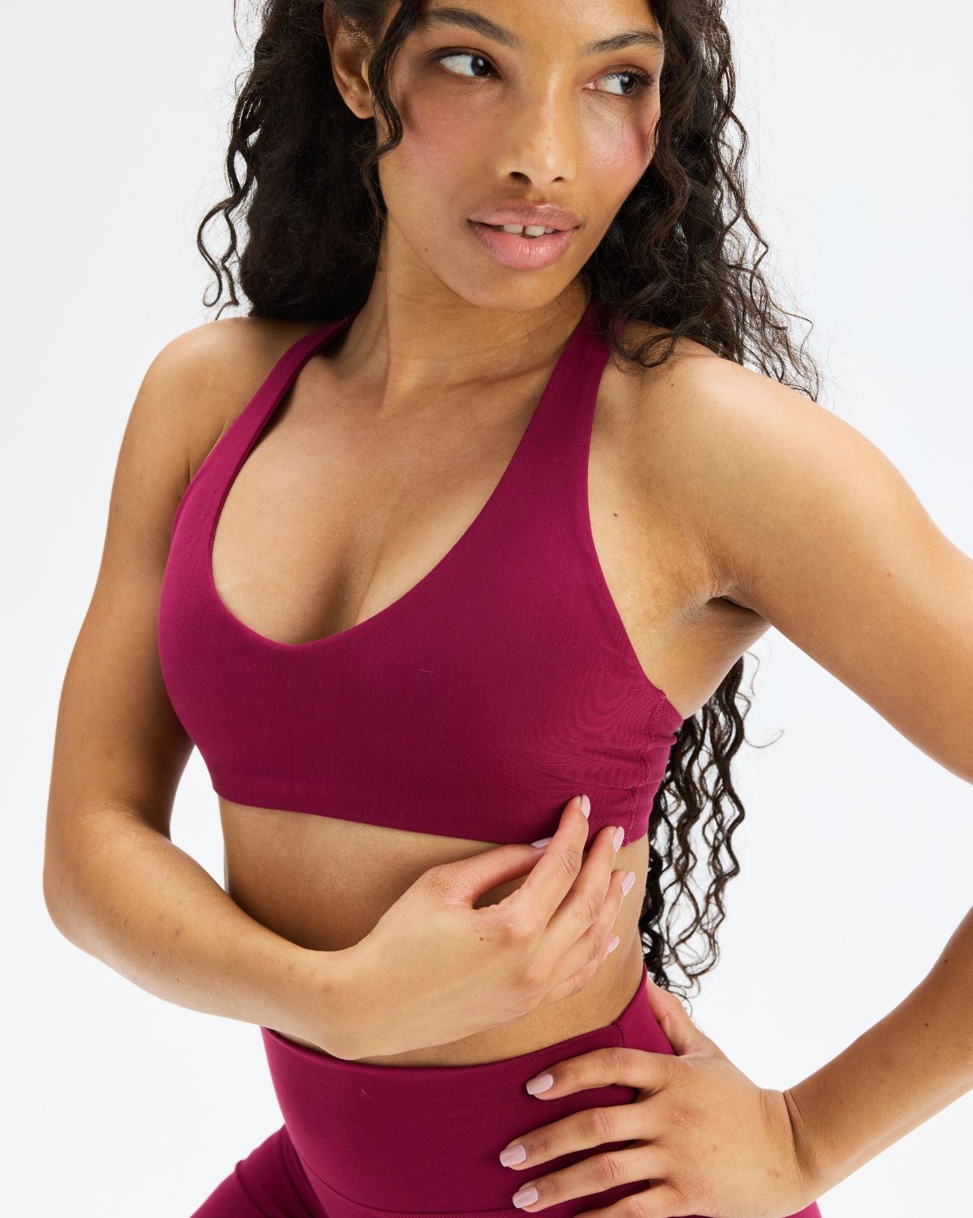 Essence Racer Back Sports Bra | Cherry Berry
