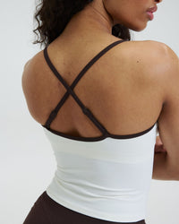 Elevate™ Outline Cross Back Tank Top | Cream