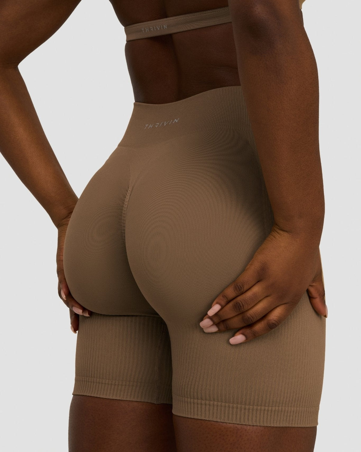 Elevate™ Sculpting Mid Waist Scrunch Shorts | Toffee
