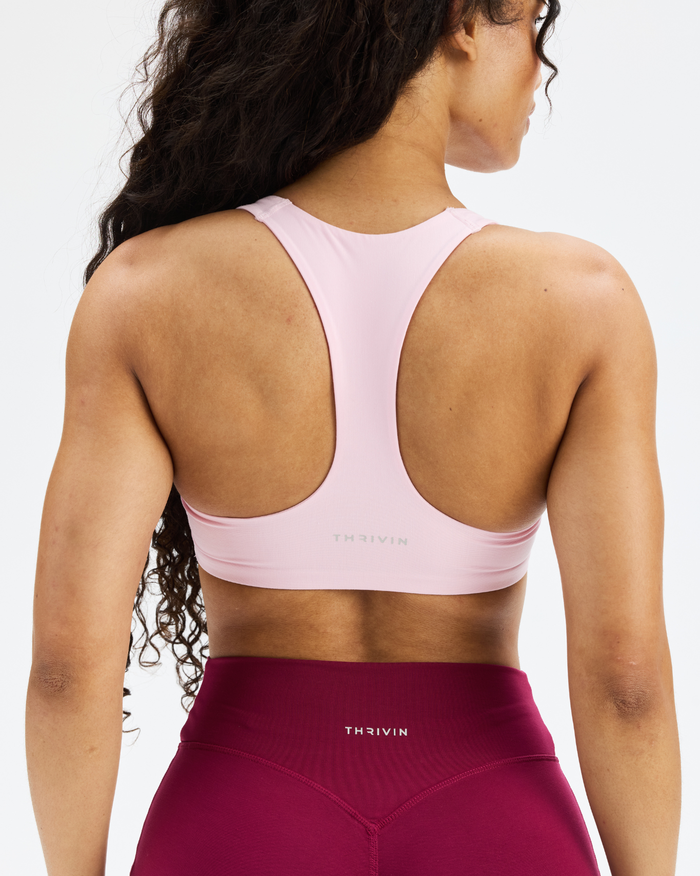 Essence Racer Back Sports Bra | Cherry Blossom