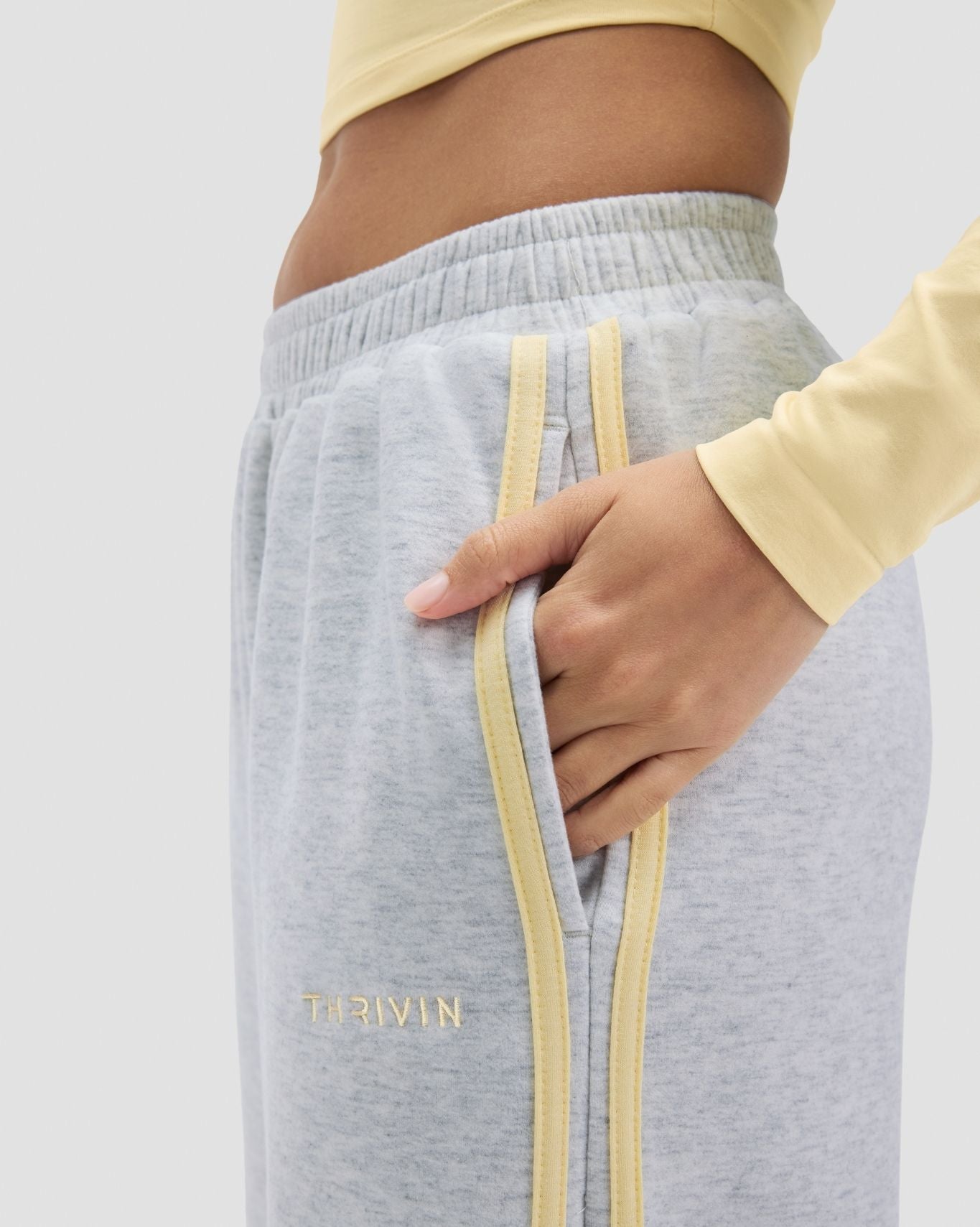 Essential Jersey Stripe Joggers | Marl