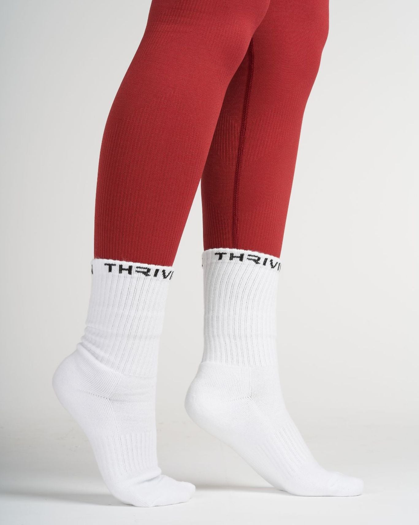 THRIVIN Silk Socks Long | White