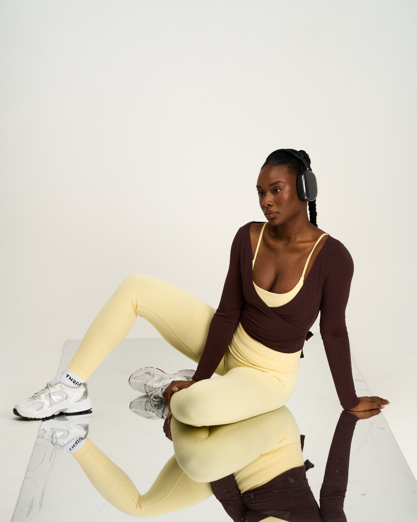 The Essential Collection Wrap Top | Coffee