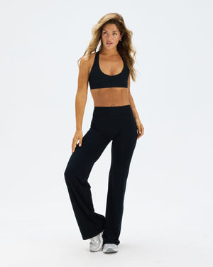 Essence Wide Leg Pants | Night Black