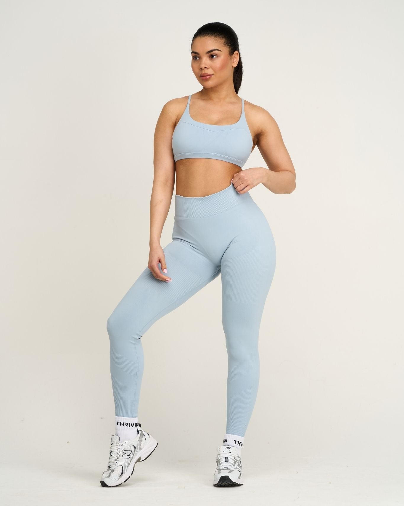 Elevate™ Sculpting Mid Waist Scrunch Leggings | Blue Haze