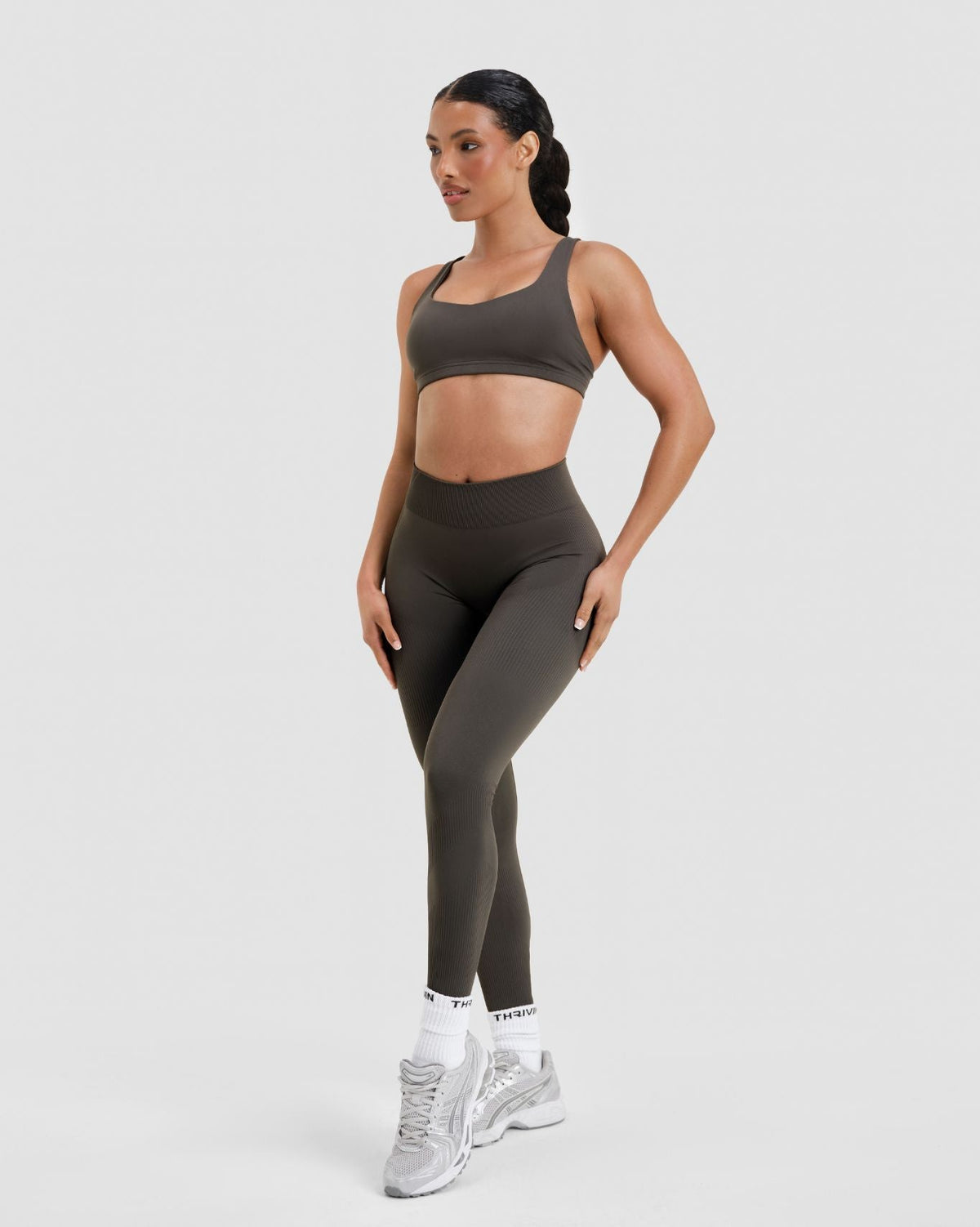 Elevate™ Sculpting Mid Waist Scrunch Leggings | Olive Green