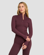 Elevate™ Compression Long Sleeve Jacket | Dark Mauve