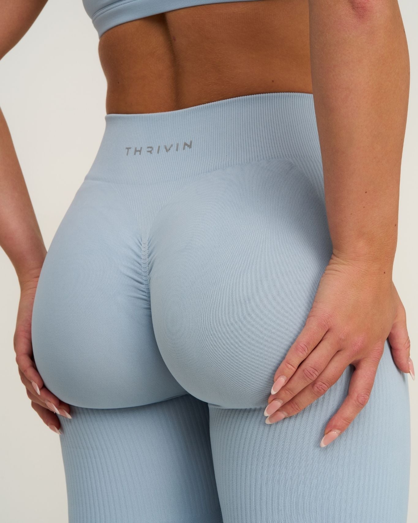 Elevate™ Sculpting Mid Waist Scrunch Leggings | Blue Haze