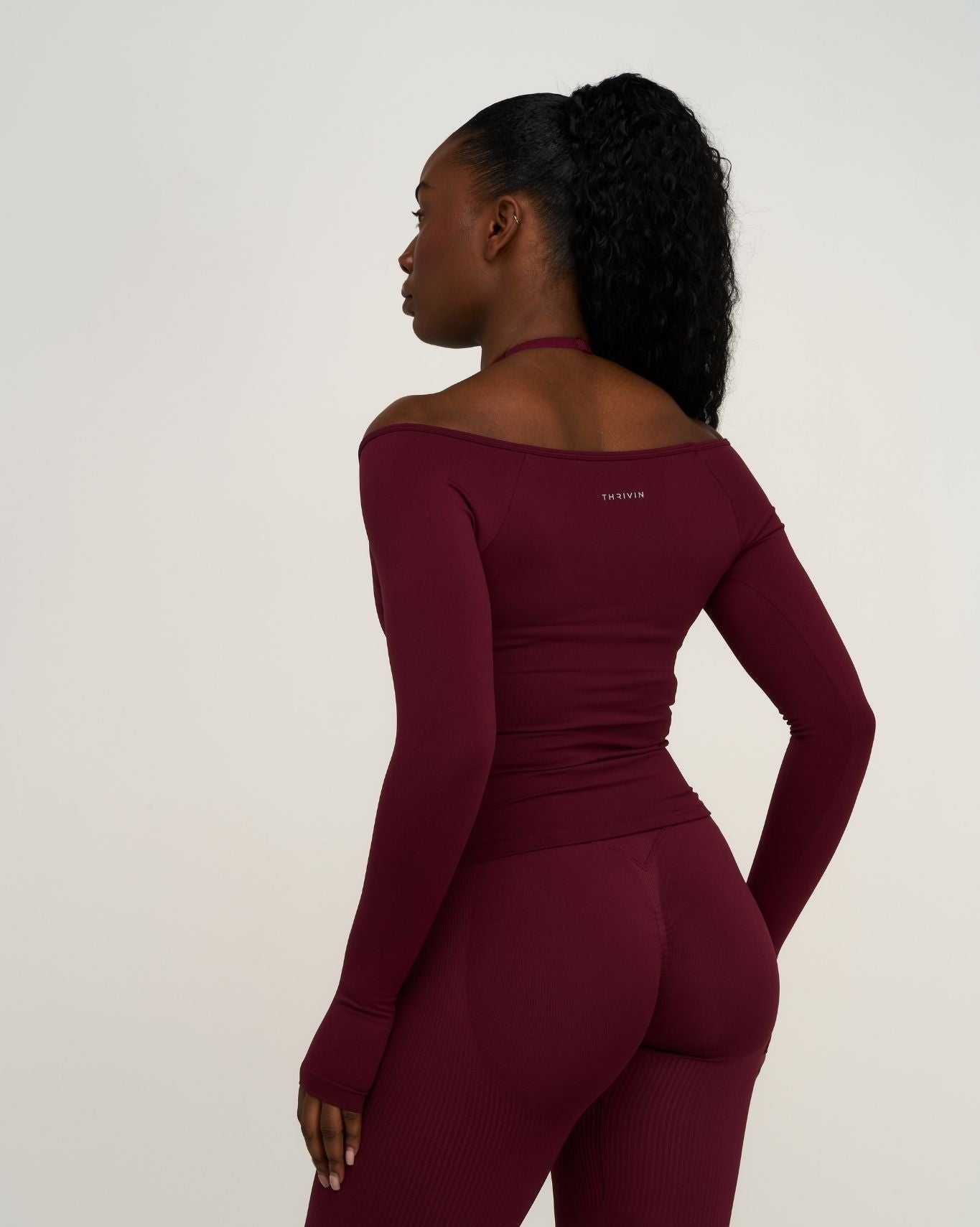 Elevate™ Sculpting Seamless V-Neck Top | Merlot