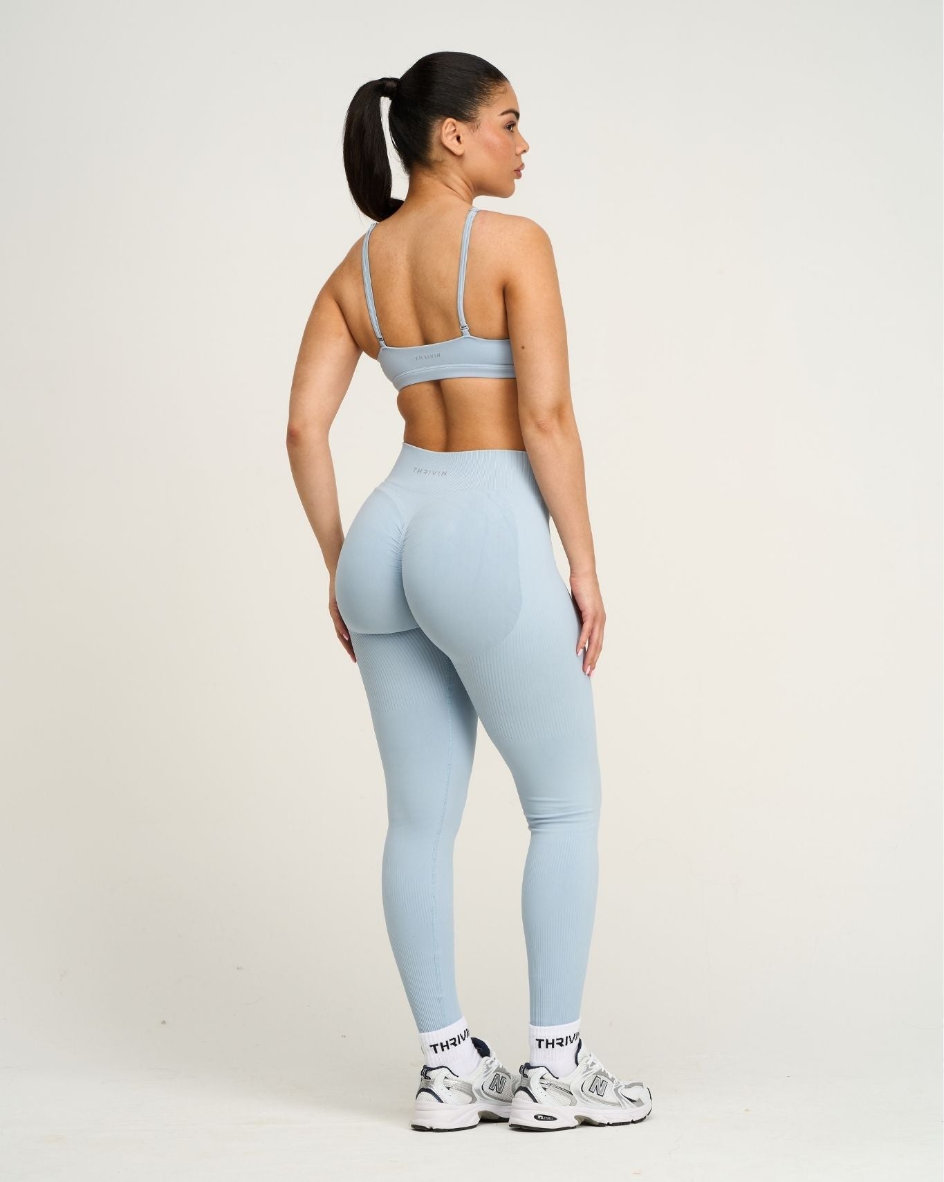 Elevate™ Sculpting Mid Waist Scrunch Leggings | Blue Haze