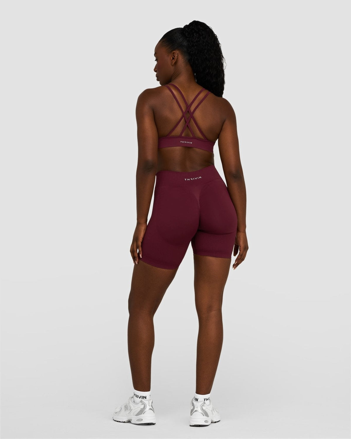 Elevate™ Sculpting Mid Waist Scrunch Shorts | Merlot
