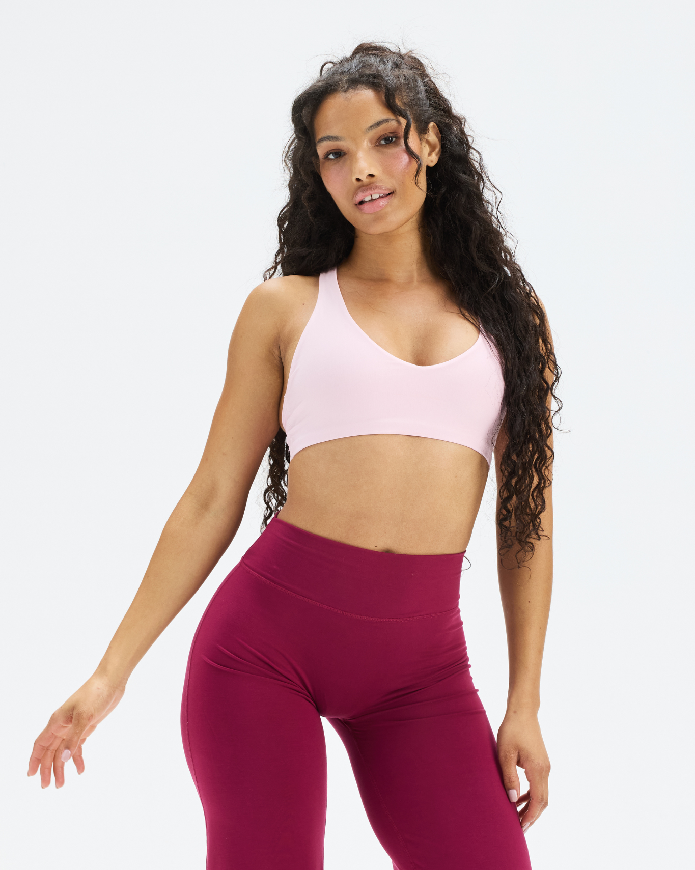 Essence Racer Back Sports Bra | Cherry Blossom