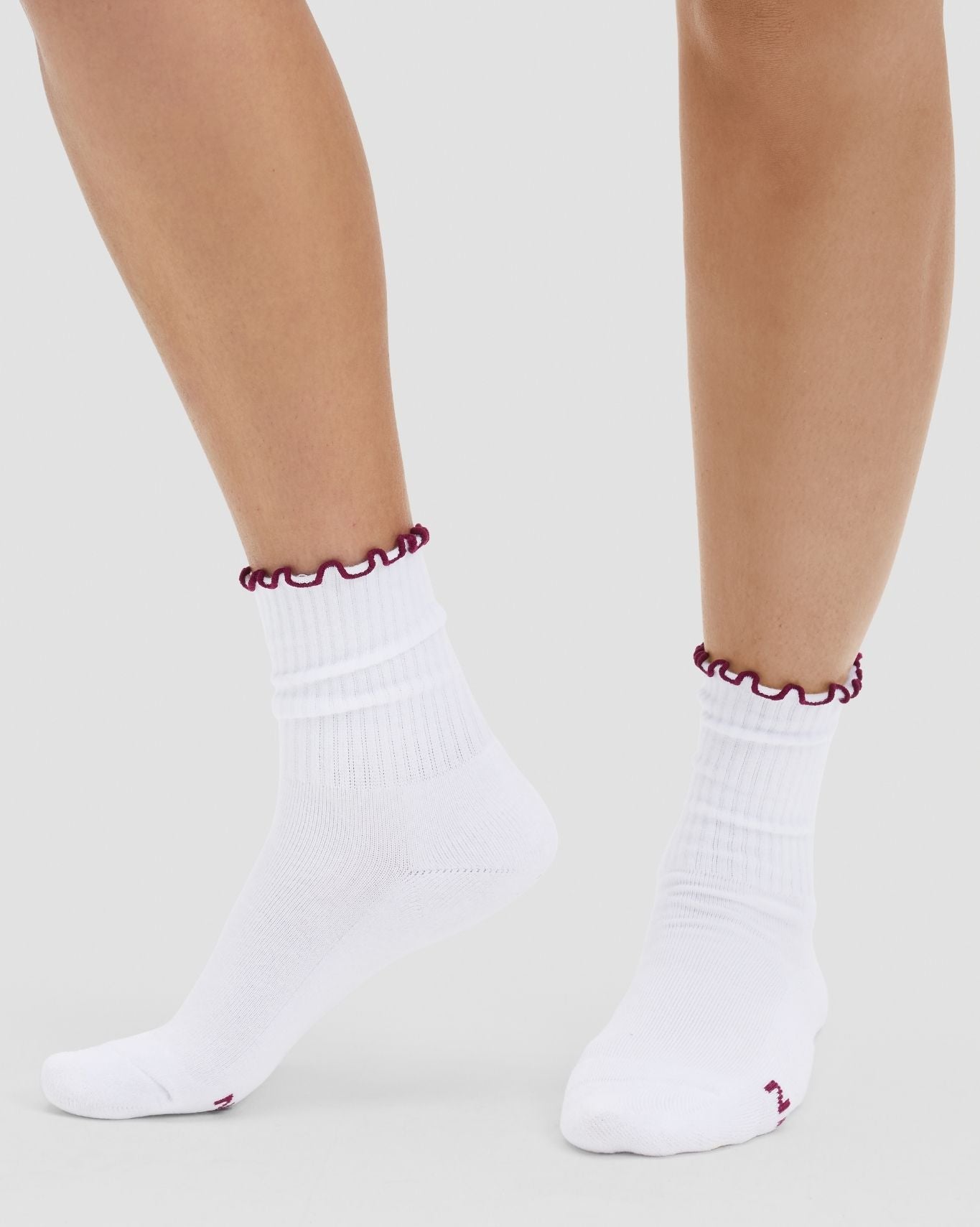 THRIVIN Frill Ruffle Socks | Cherry Berry