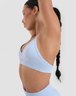 Elevate™ Sculpting Seamless Adjustable Halter Bra | Ice Blue