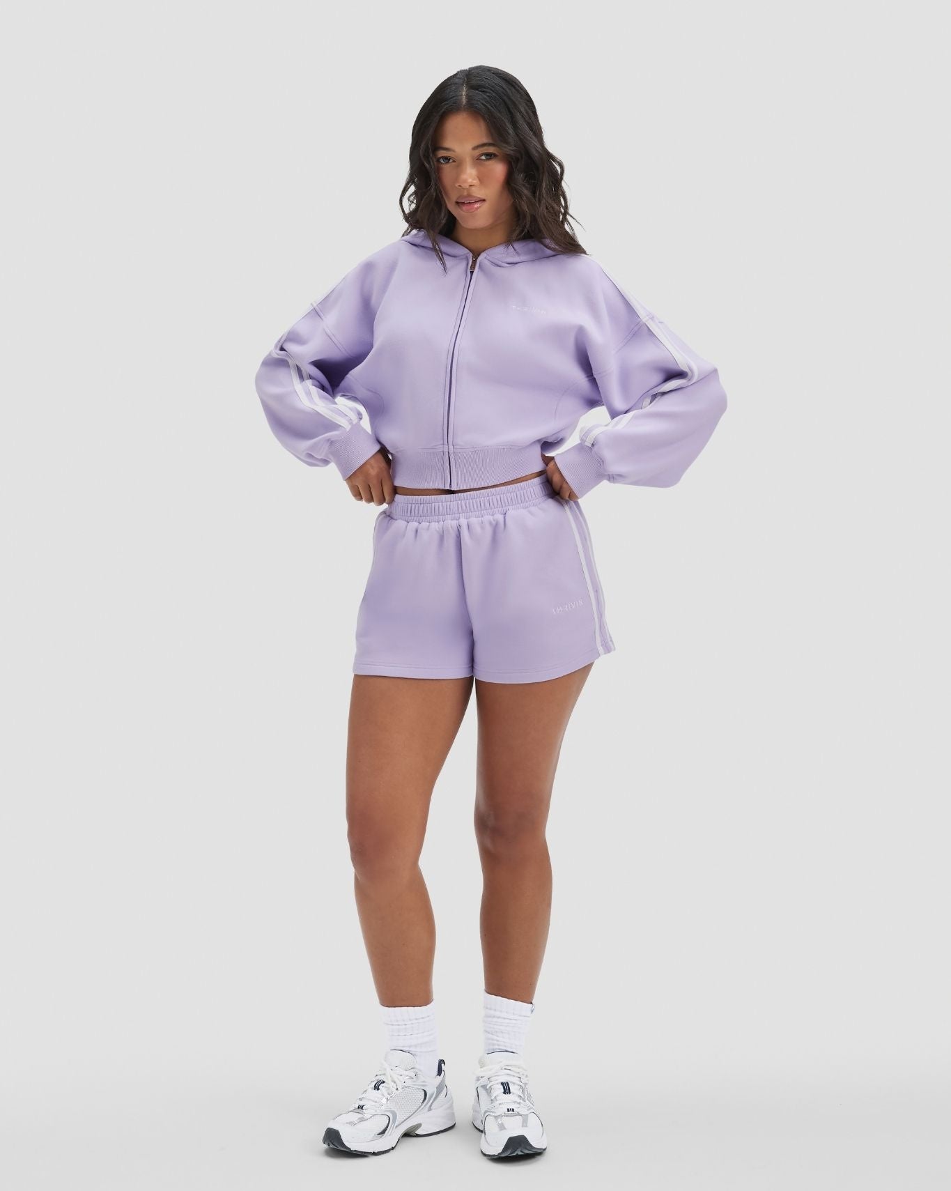 Essential Jersey Stripe Shorts | Lilac