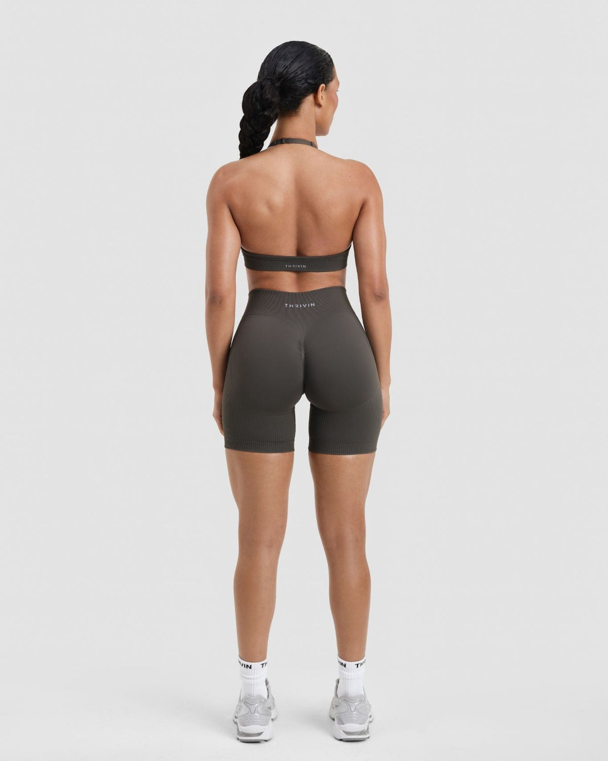 Elevate™ Sculpting Mid Waist Scrunch Shorts | Olive Green