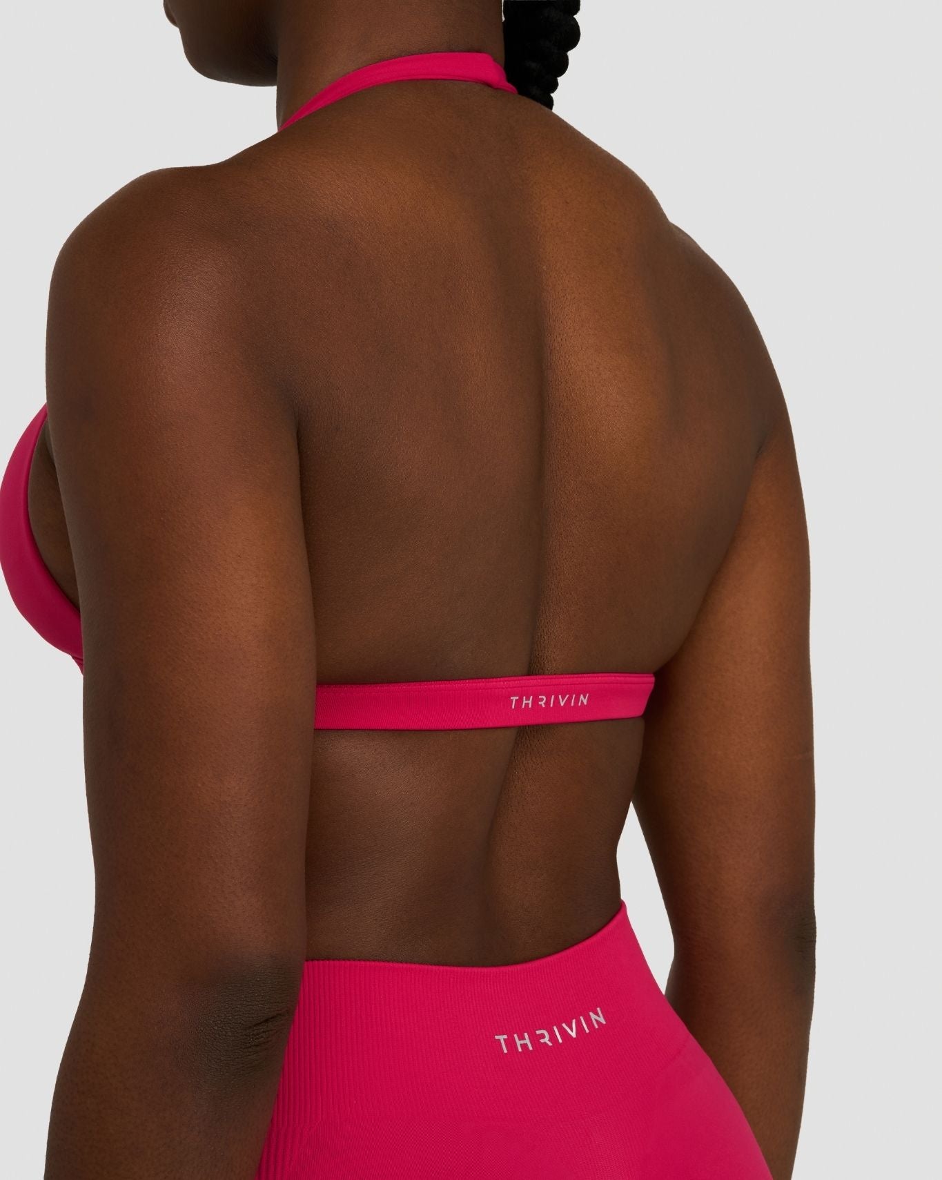 Elevate™ Sculpting Seamless V-Neck Halter Bra | Strawberry