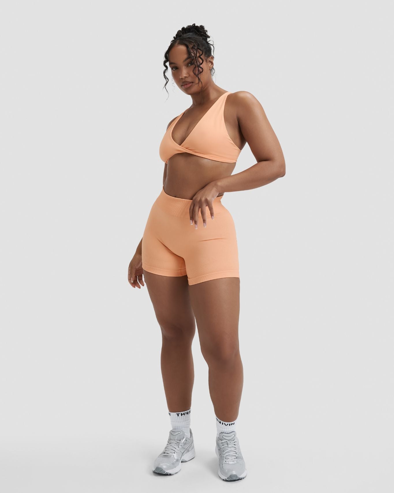 Elevate™ Sculpting Mid Waist Scrunch Shorter Shorts | Melon Ice