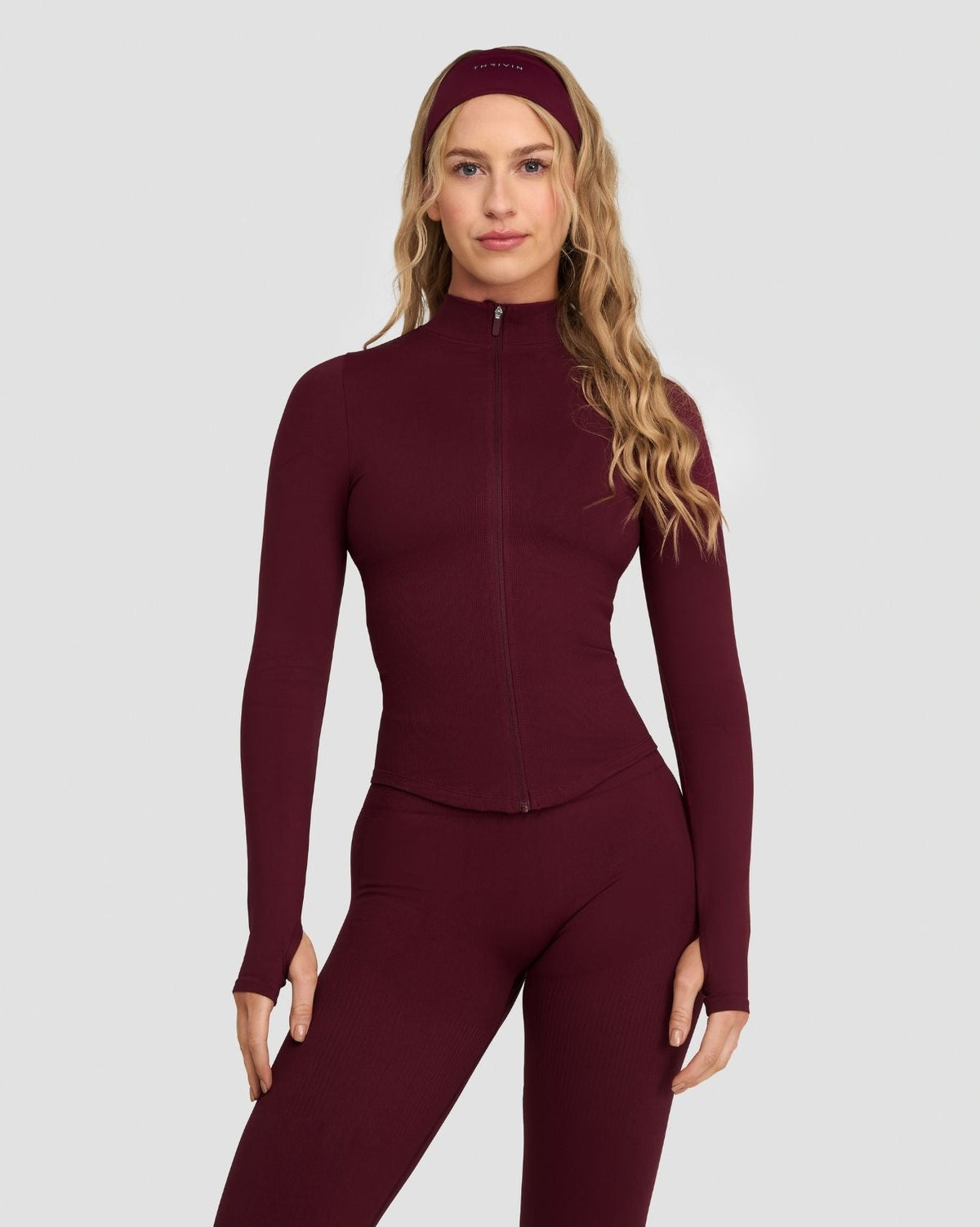 Elevate™ Compression Long Sleeve Jacket | Merlot