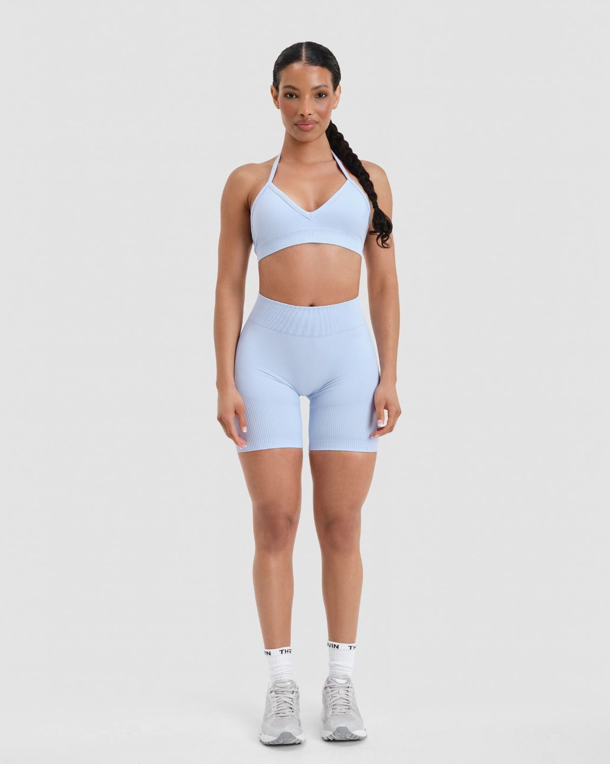 Elevate™ Sculpting Seamless Adjustable Halter Bra | Ice Blue