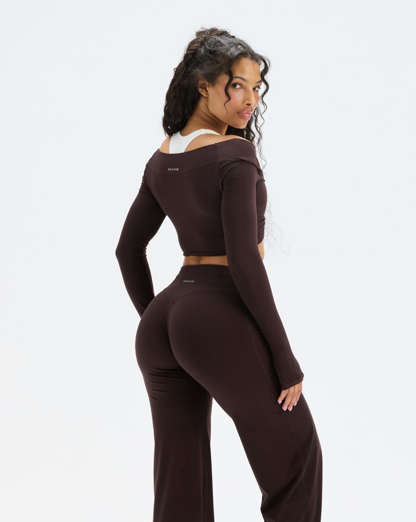 Essence Twist Knot Long Sleeve Top | Coffee