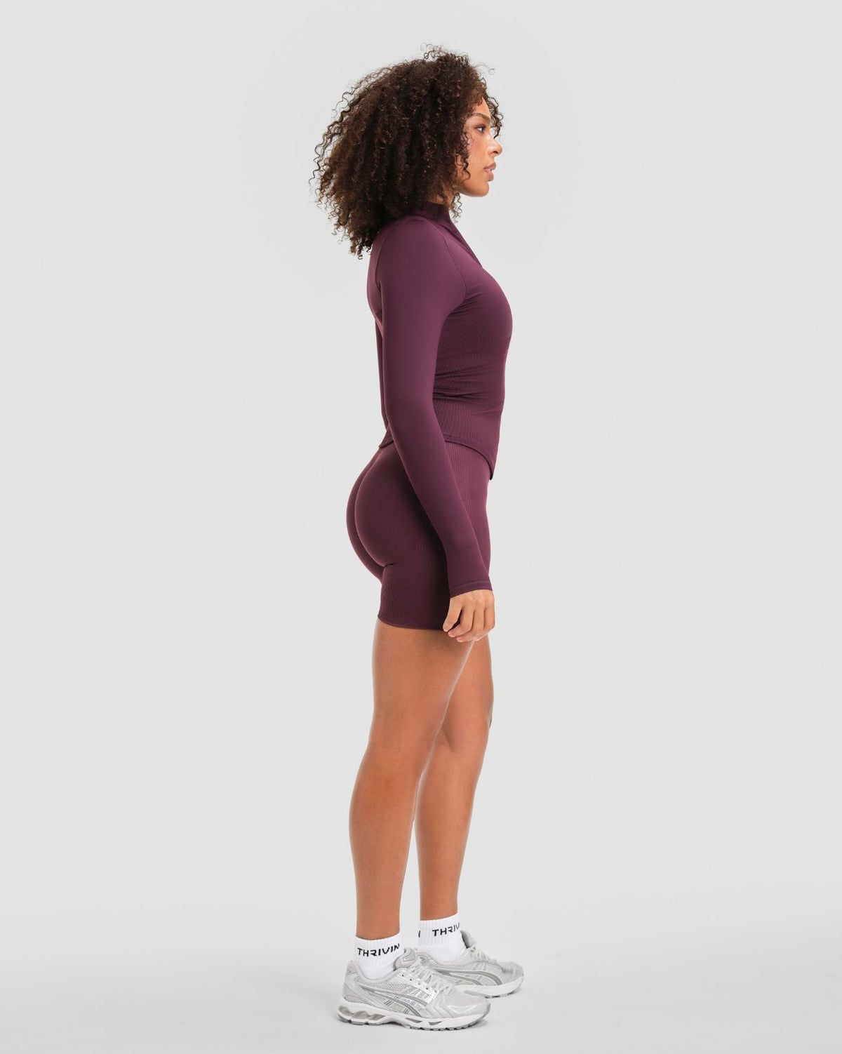 Elevate™ Compression Long Sleeve Jacket | Winter Plum