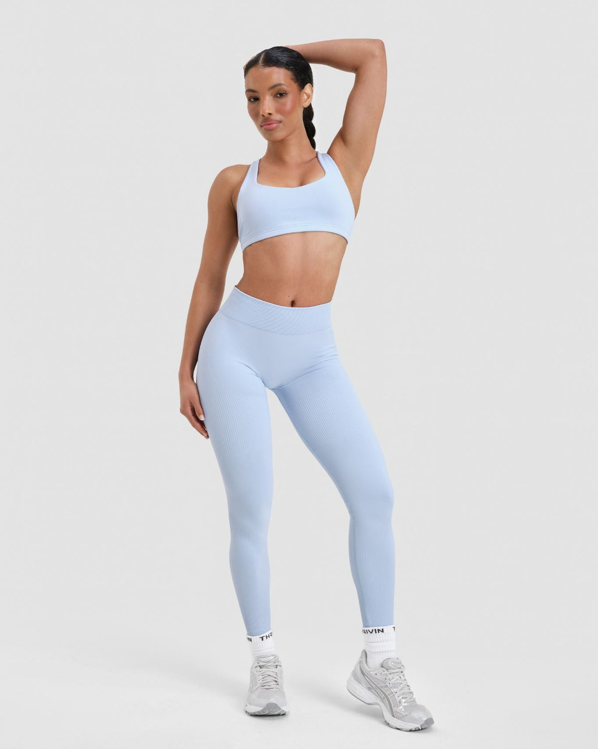 Elevate™ Sculpting Mid Waist Scrunch Leggings | Ice Blue