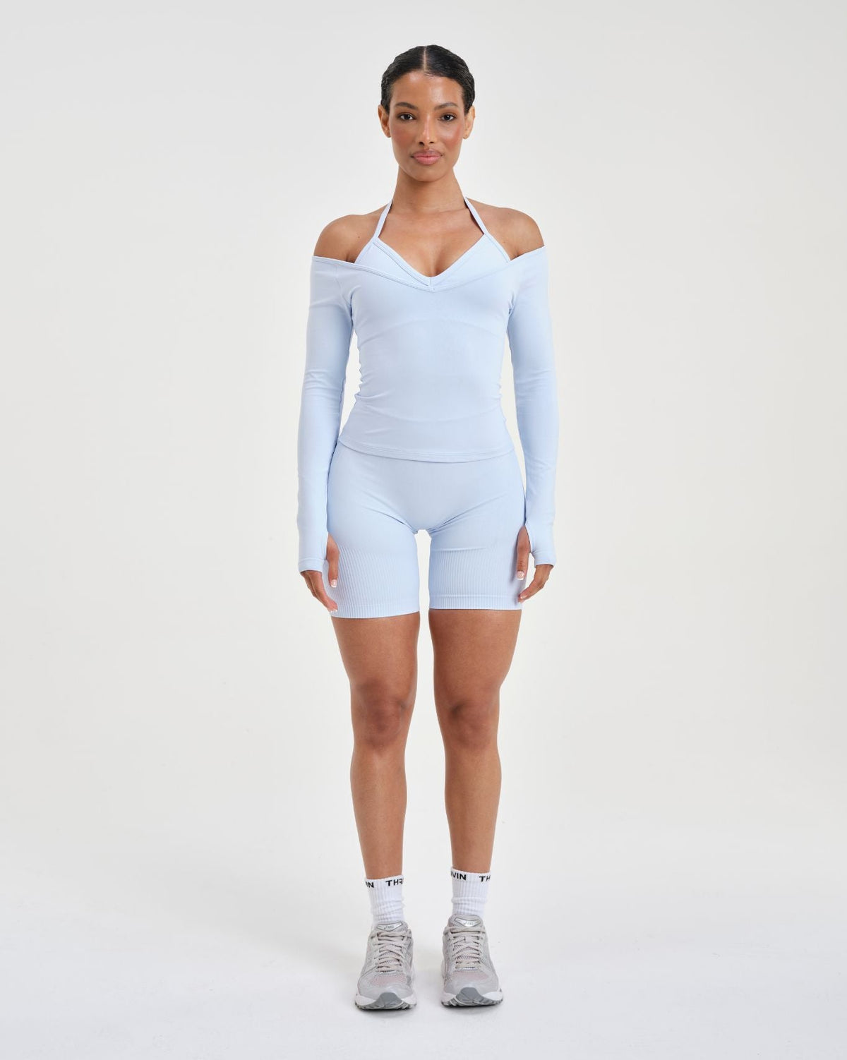 Elevate™ Sculpting Seamless V-Neck Top | Ice Blue