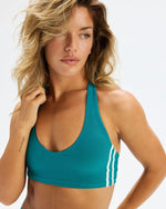 Essence Stripe Racer Back Sports Bra | Harbor Blue