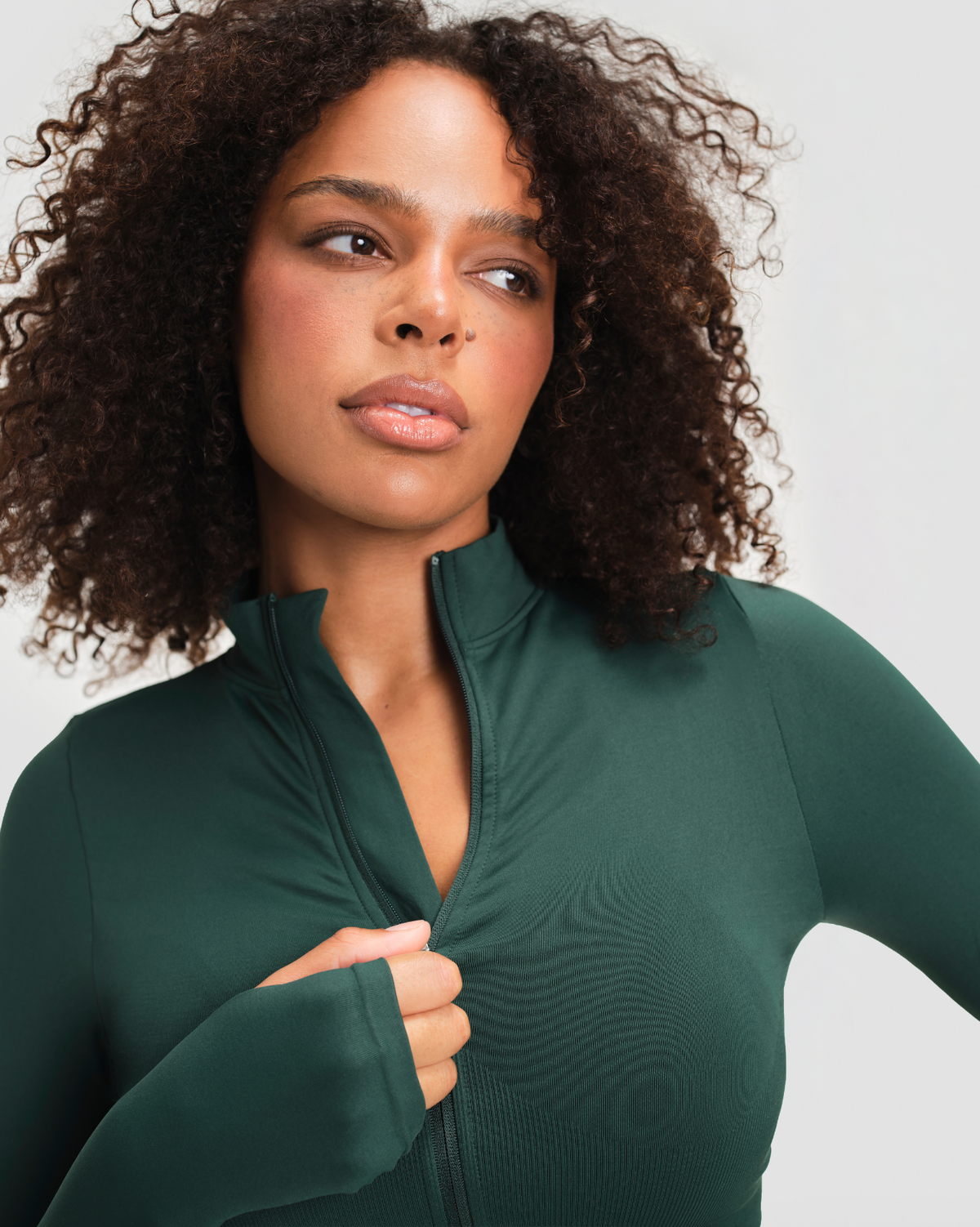 Elevate™ Compression Long Sleeve Jacket | Pine Green