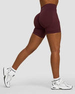 Elevate™ Sculpting Mid Waist Scrunch Shorts | Dark Mauve