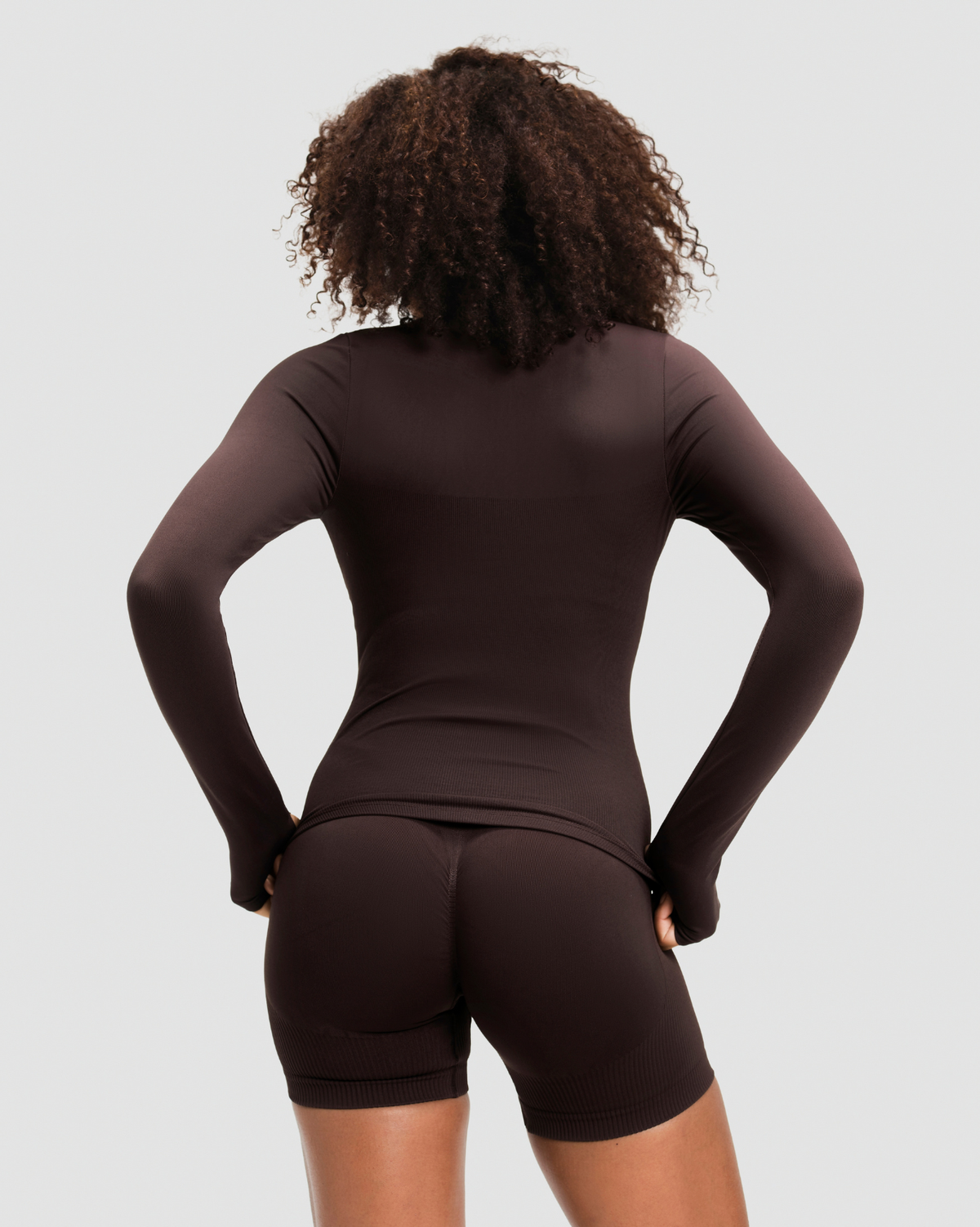 Elevate™ Compression Long Sleeve Jacket | Coffee